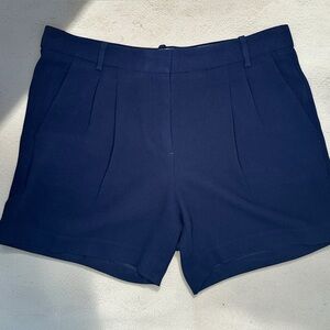 J.Crew Navy Drapey Crepe Shorts Pleated High Rise Skort Style Culotte 6